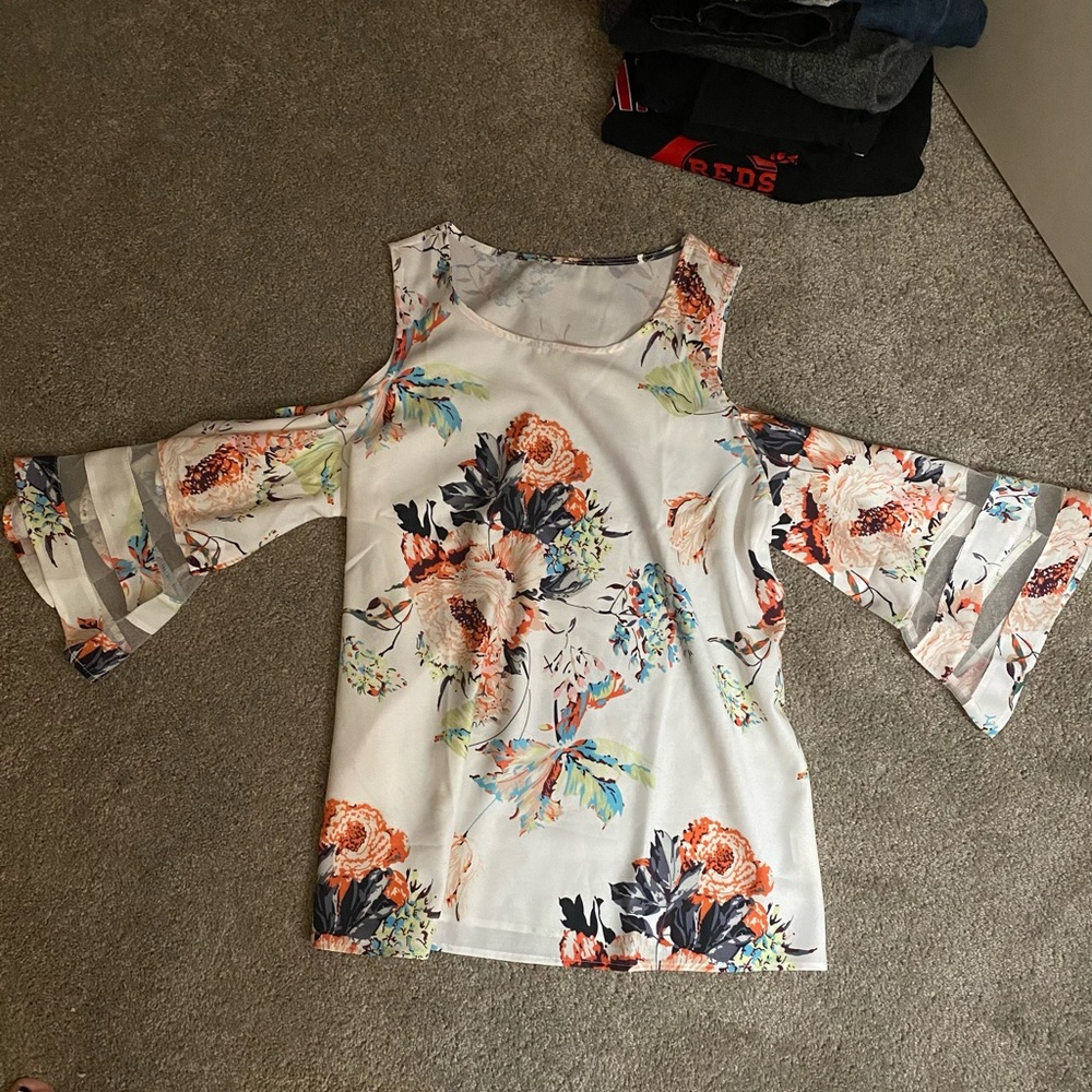 Cold shoulder blouse